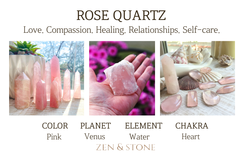 Rose Quartz Crystal – Meaning, Uses, & Healing Properties – Zen & Stone