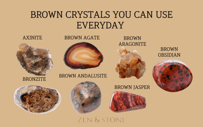 Brown Crystals – Meaning, Uses, & Healing Properties