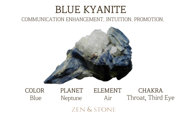 Blue Kyanite  – Meaning, Uses, & Healing Properties