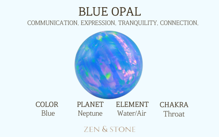 Blue Opal  – Meaning, Uses, & Healing Properties