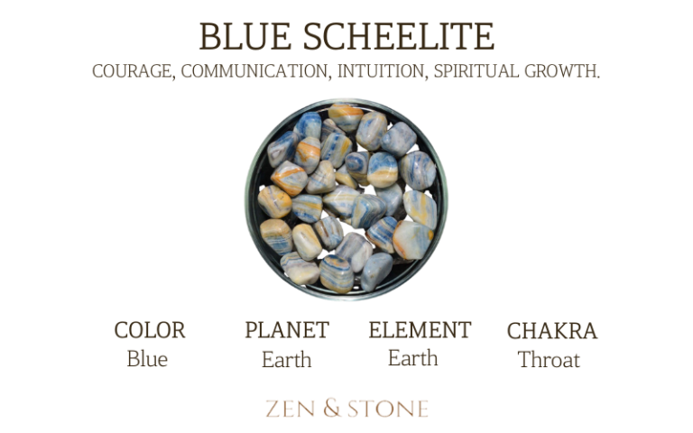 Blue Scheelite  – Meaning, Uses, & Healing Properties