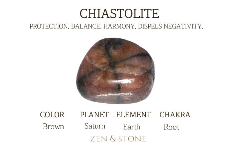 Chiastolite – Meaning, Uses, & Healing Properties