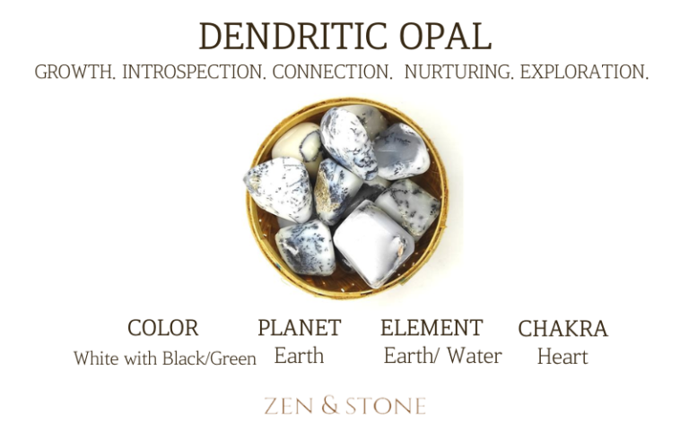 Dendritic Opal  – Meaning, Uses, & Healing Properties