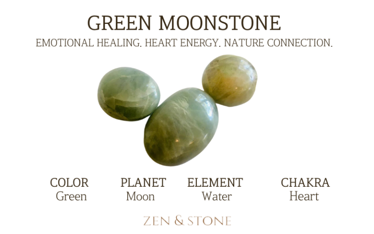 Green Moonstone  – Meaning, Uses, & Healing Properties