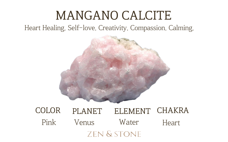 Mangano Calcite – Meaning, Uses,  & Healing Properties