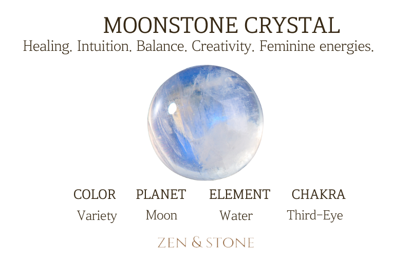 Moonstone Crystal – Meaning, Uses, & Healing Properties