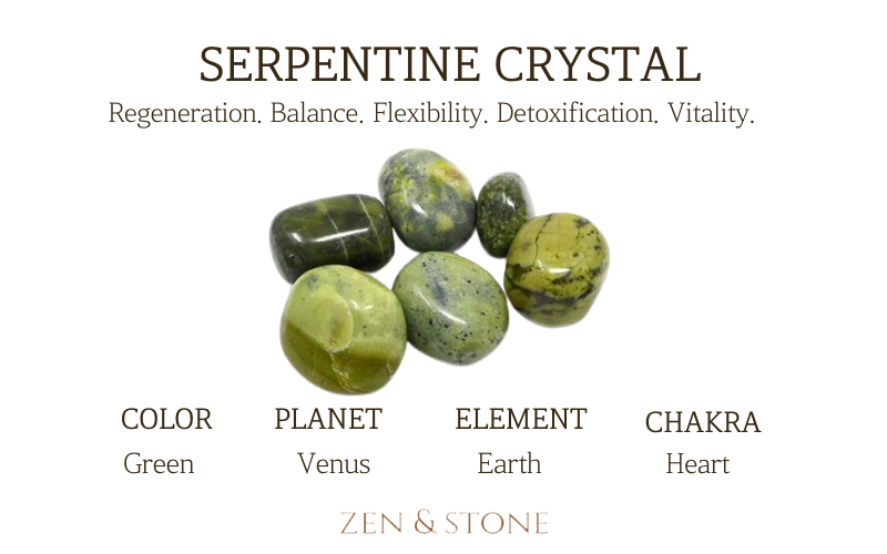 Serpentine Crystal – Meaning, Uses,  & Healing Properties