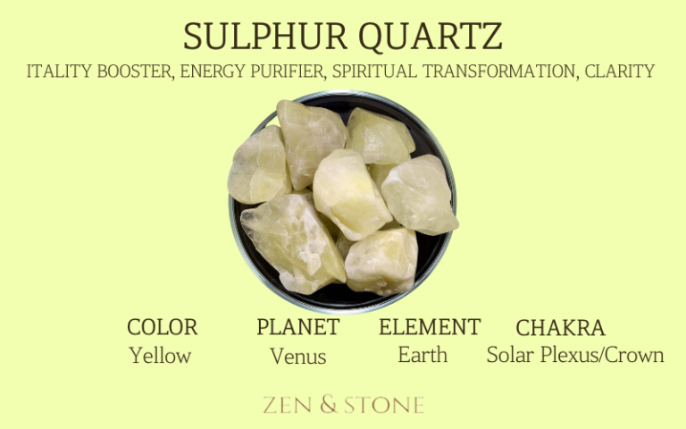 Sulphur Quartz – Meaning, Uses, & Healing Properties