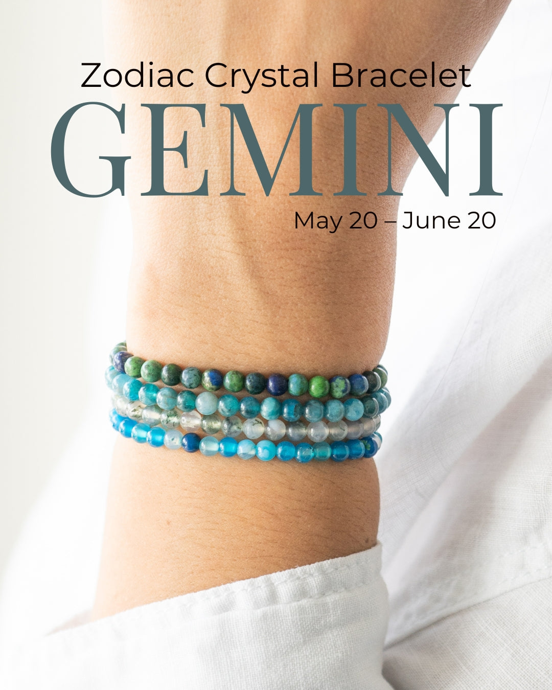 Rectangle Stack Gemini Gemini Gemstone Bracelet Stack – Zen & Stone