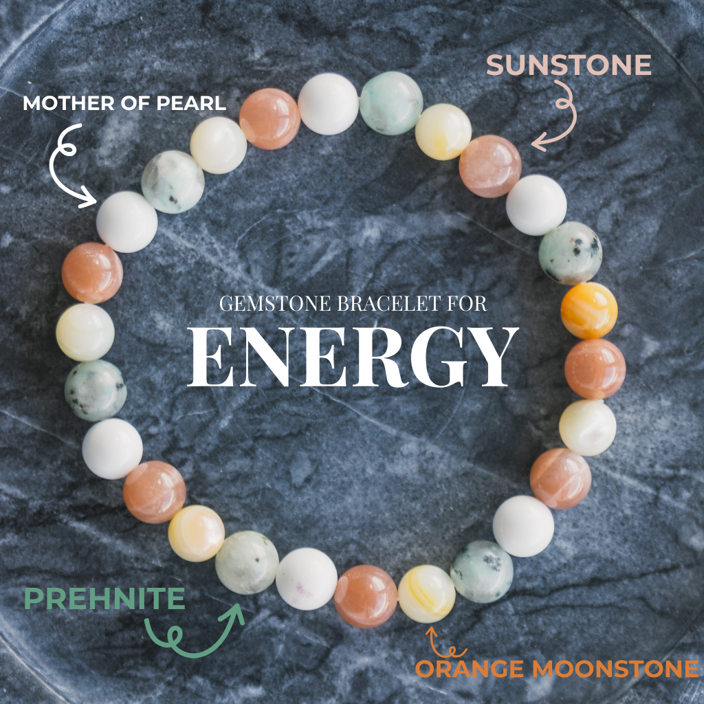 8MM Chunky Gemstone Bracelets - Set Intentions Collection