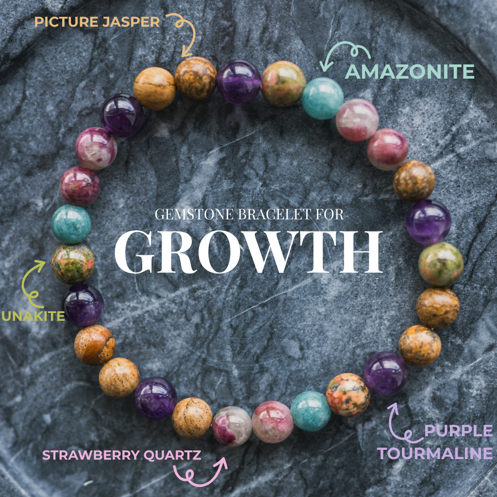 8MM Chunky Gemstone Bracelets - Set Intentions Collection