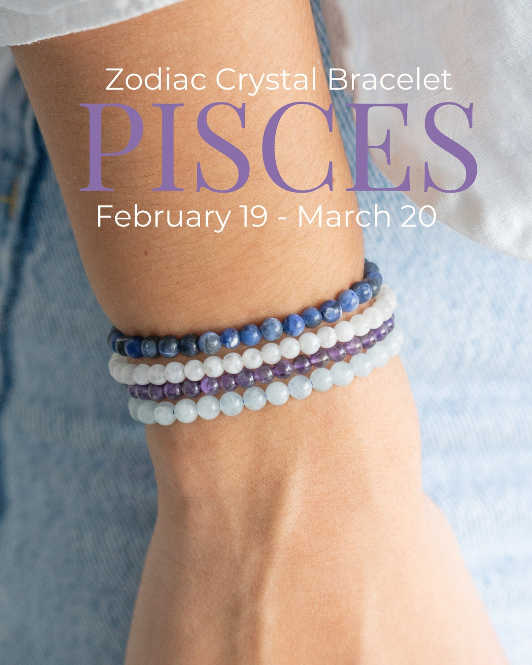 Pisces Gemstone Bracelet Stack