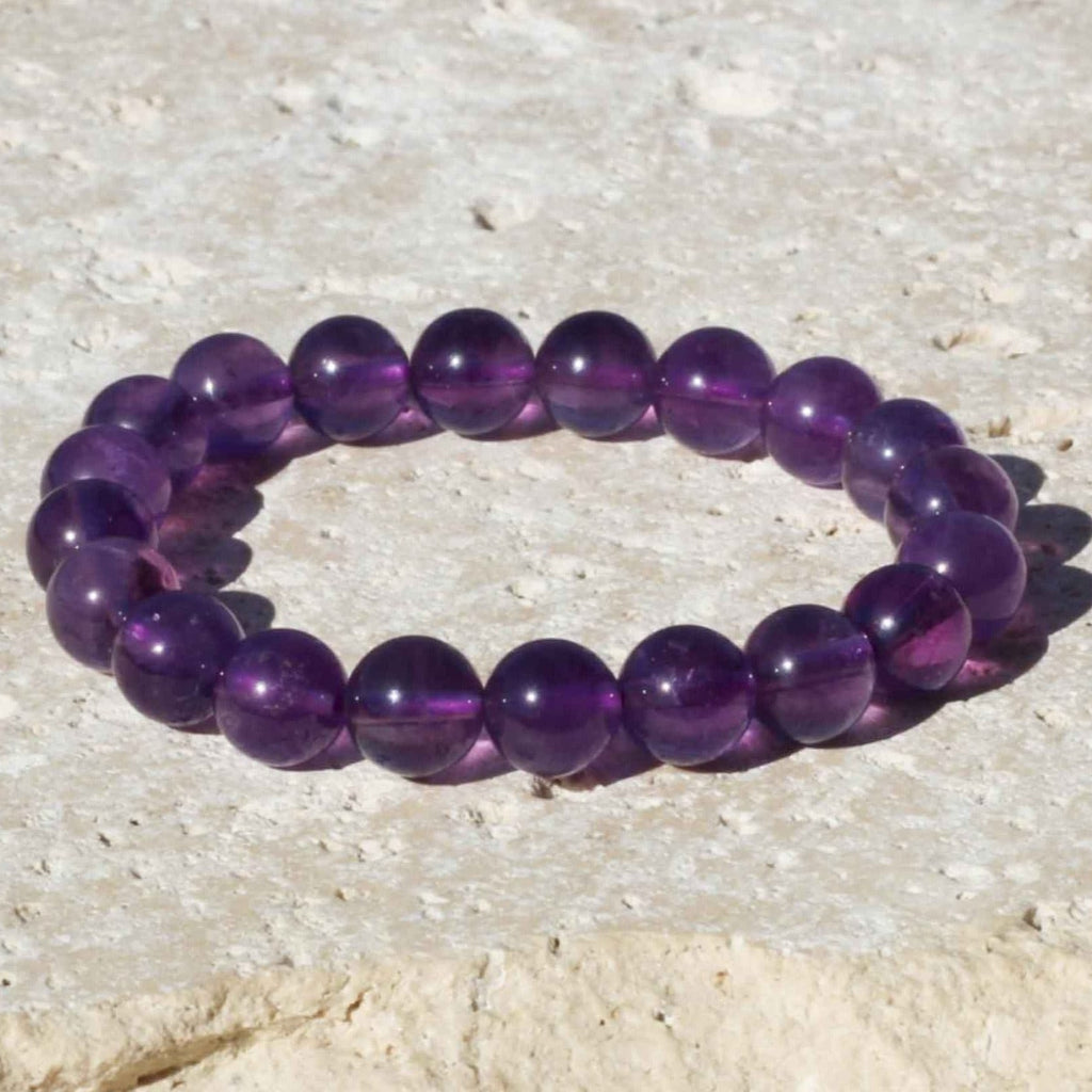 Amethyst 8mm Gemstone Bracelet