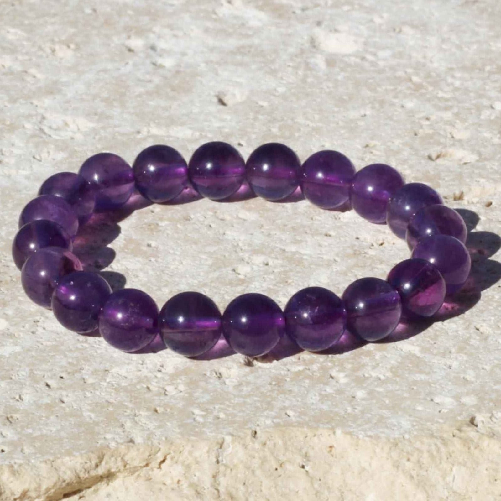 Amethyst 8mm Gemstone Bracelet
