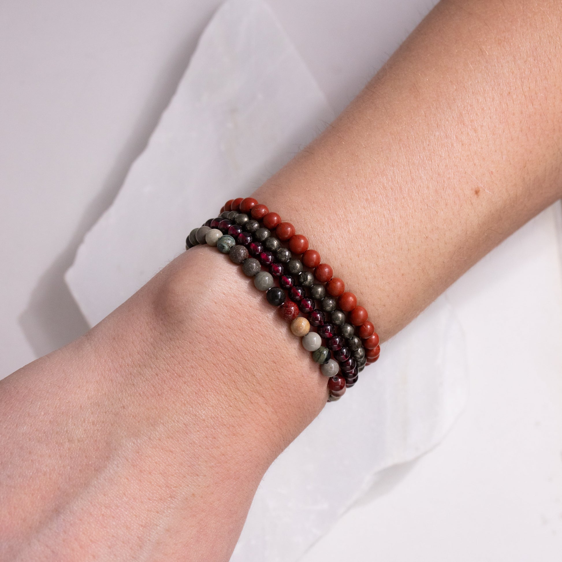 Aries Gemstone Bracelet Stack