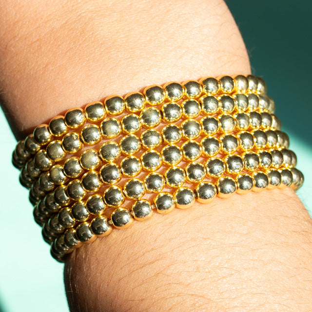 Gold Plated Bead Bracelet