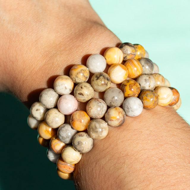 Crazy Lace Agate Gemstone Bracelet