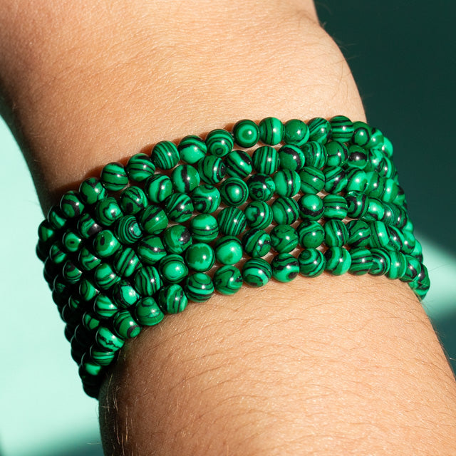 Green Malachite Gemstone Bracelet