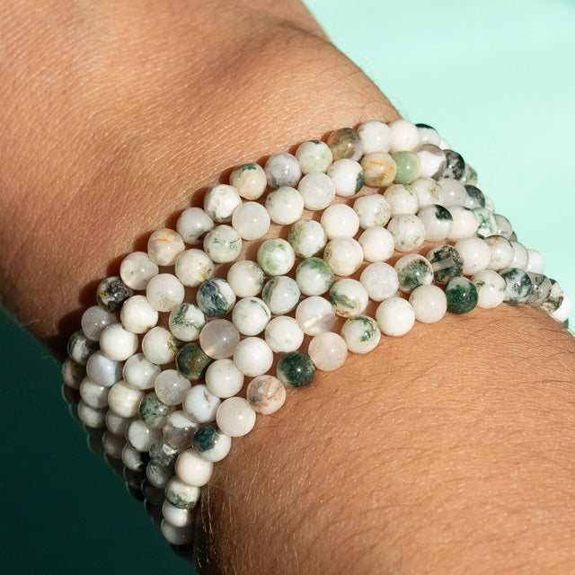 Tree Agate Gemstone Bracelet