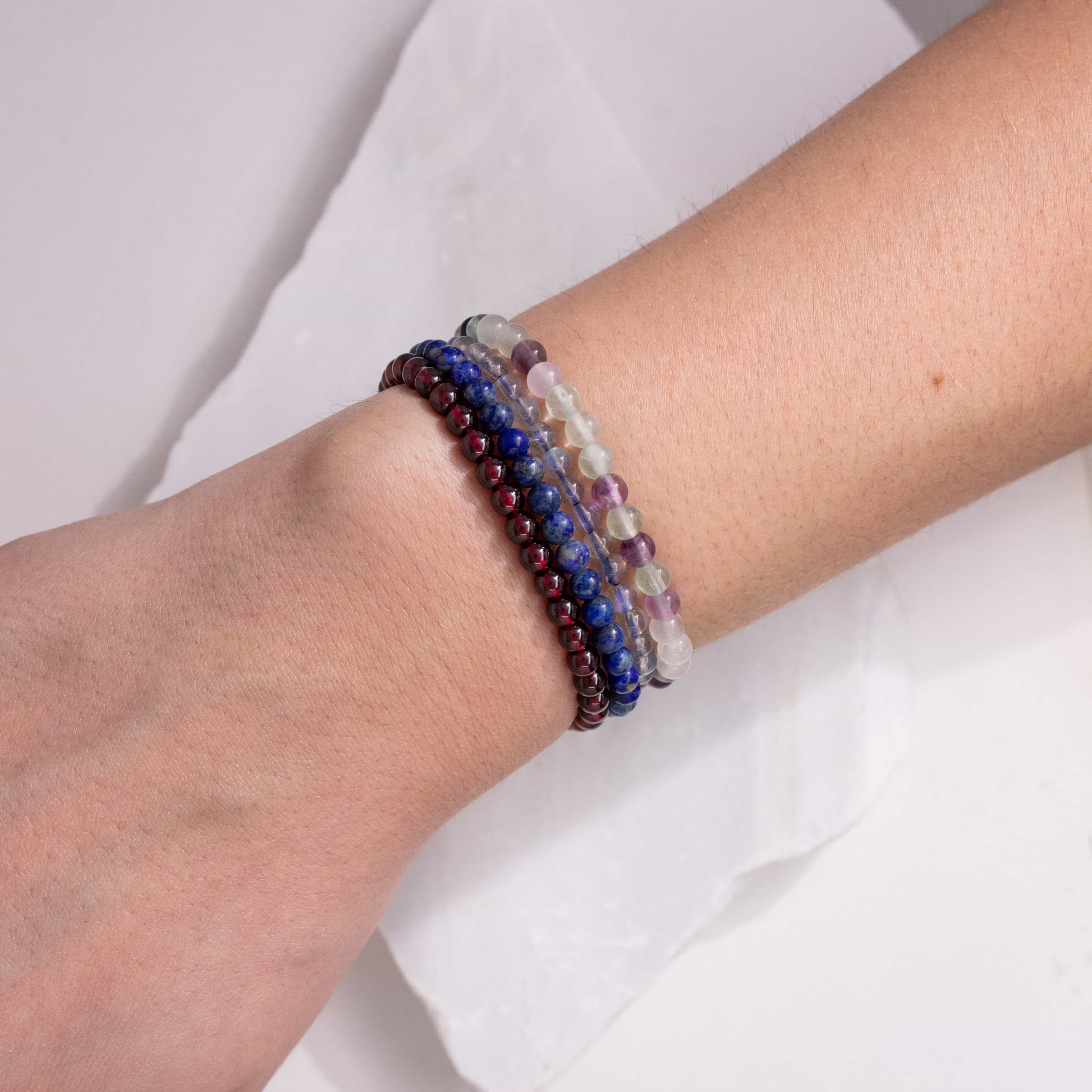 Capricorn Gemstone Bracelet Stack
