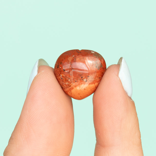 Red Jasper Quartz Puffy Hearts