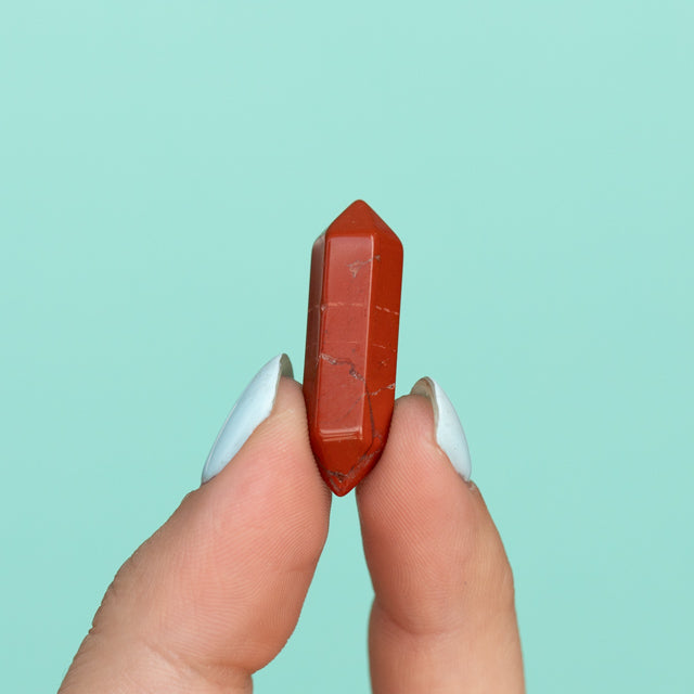 Red Jasper Double Pointed Hexagonal Column