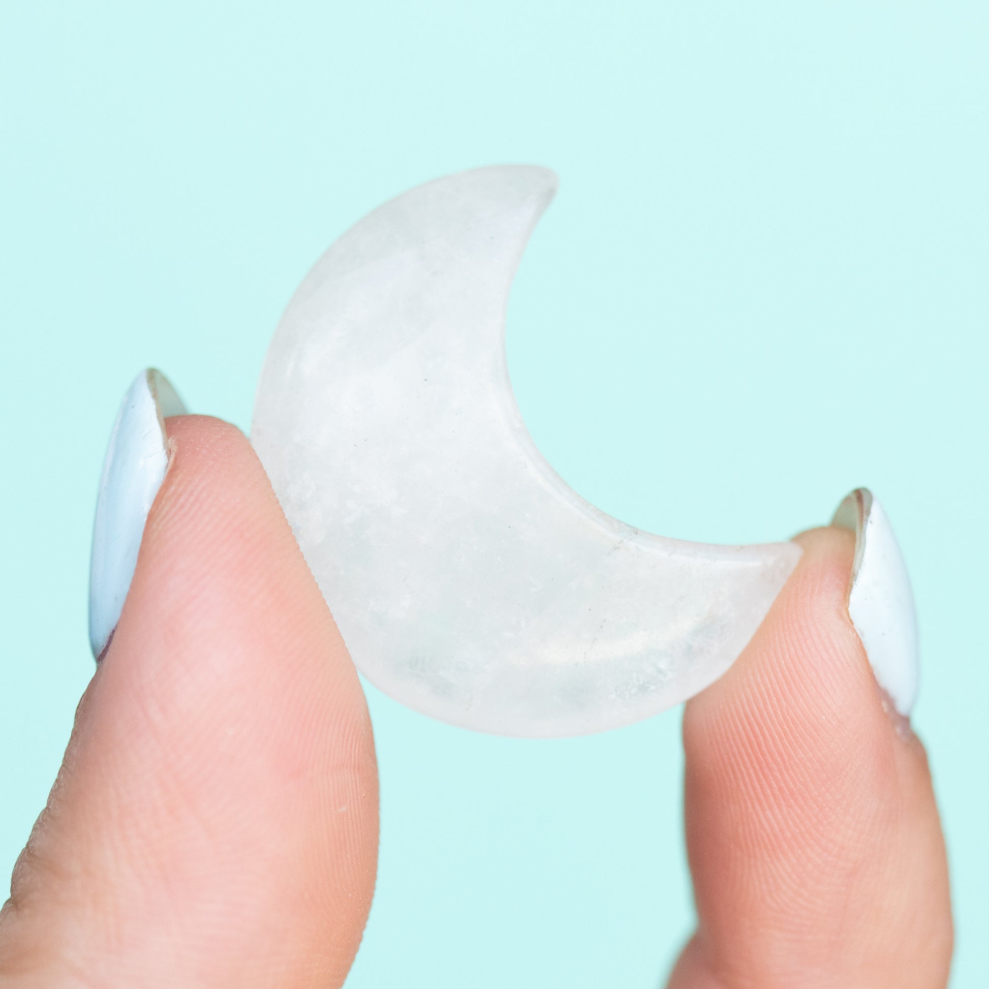 Clear Quartz Crescent Moon