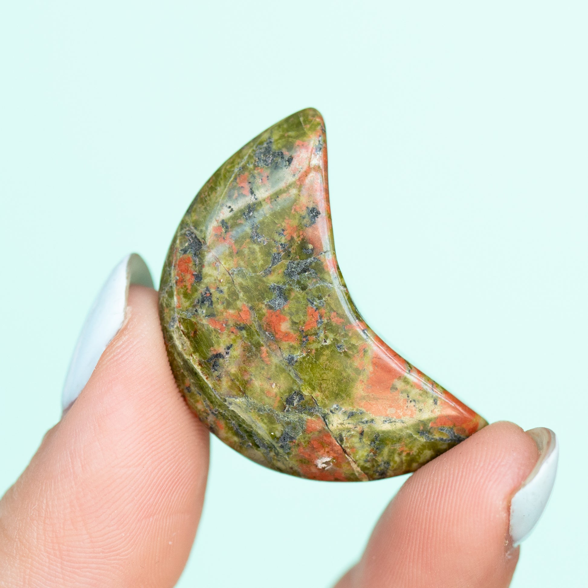 Unakite Crescent Moon