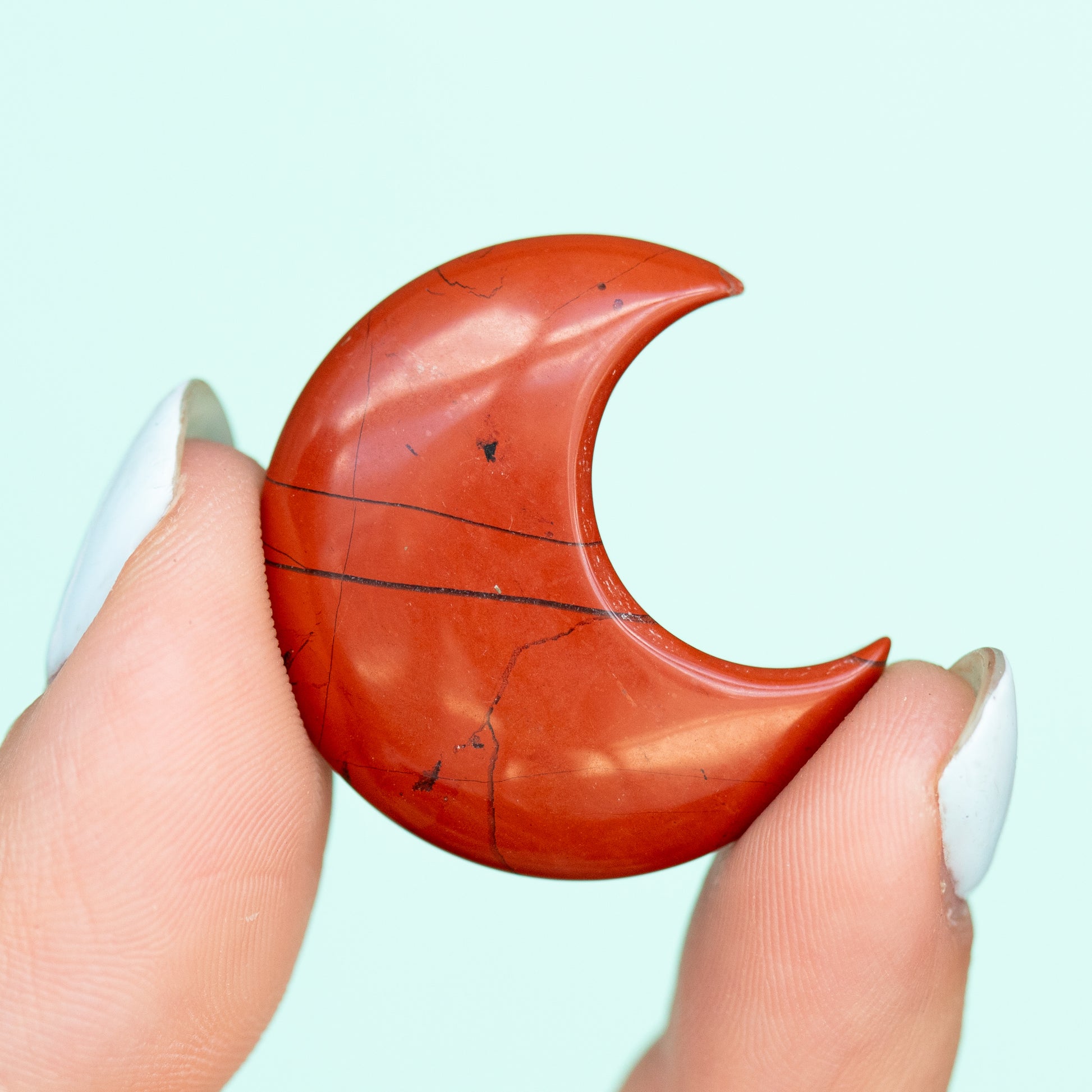 Red Jasper Crescent Moon