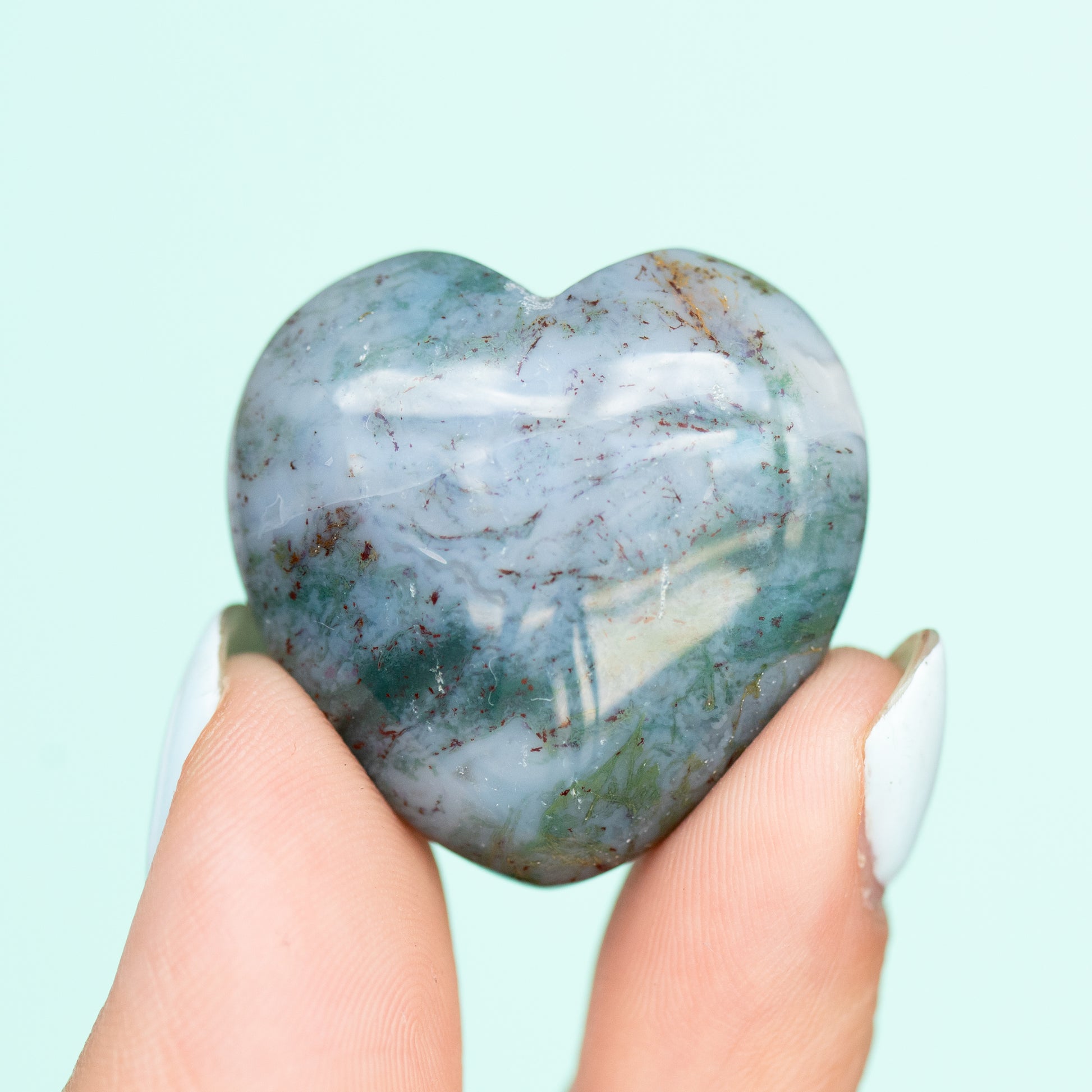 Moss Agate Heart