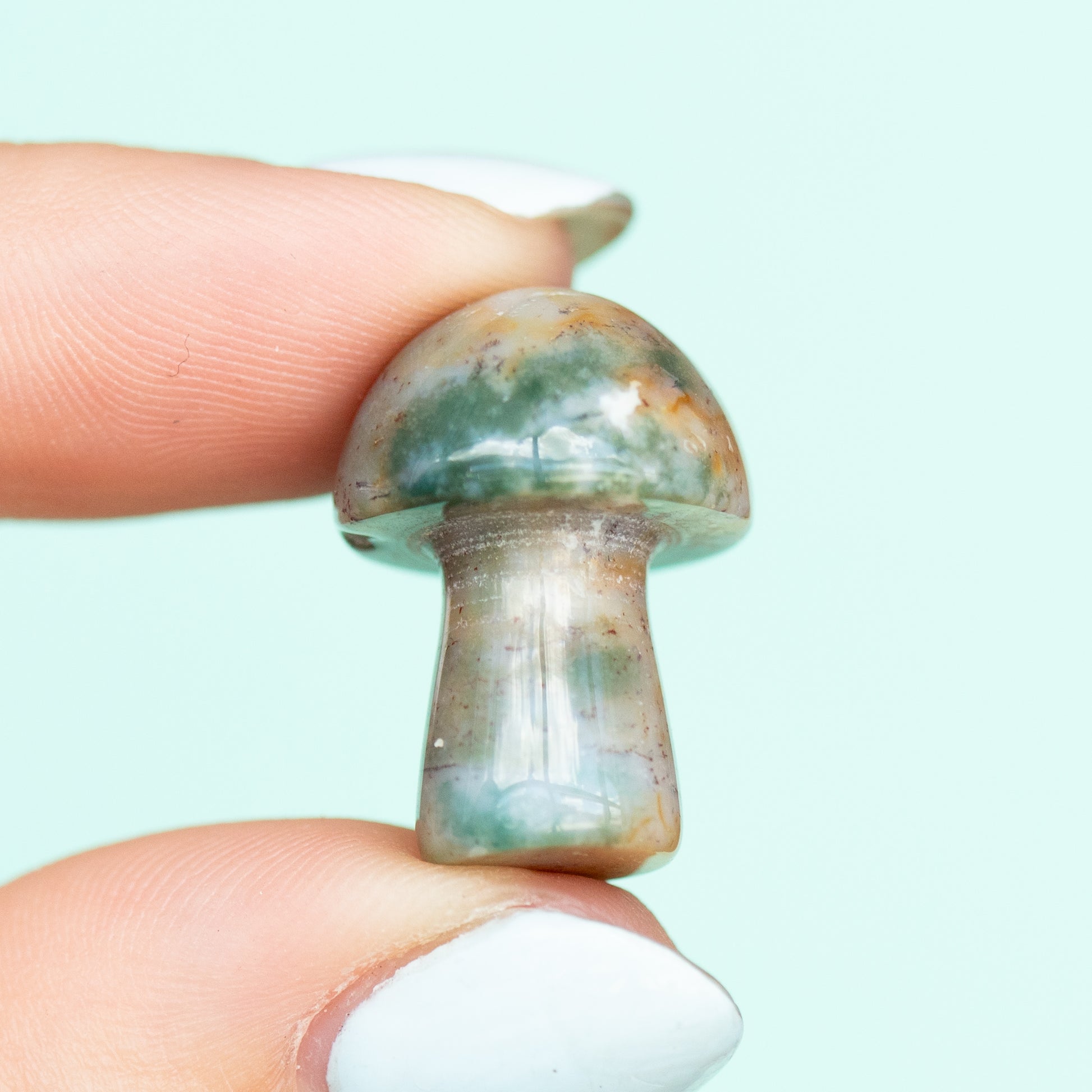 Moss Agate Mushroom