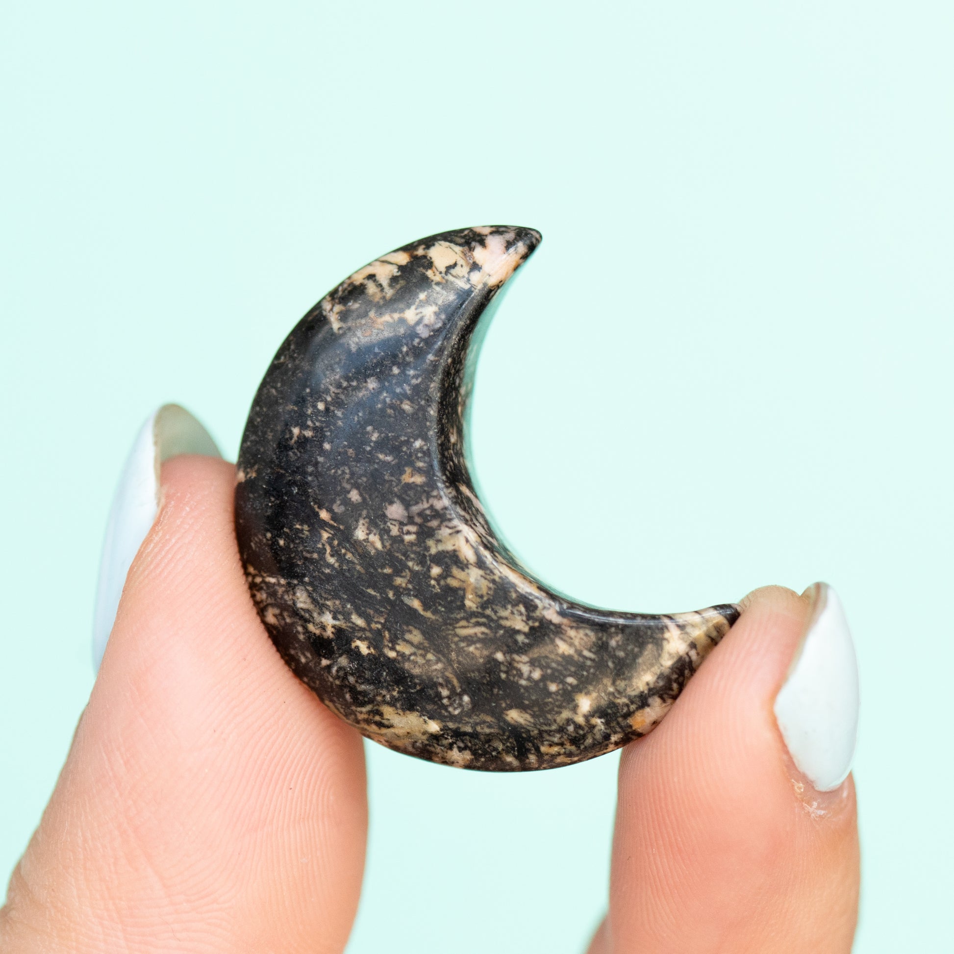 Rhodolite Crescent Moon