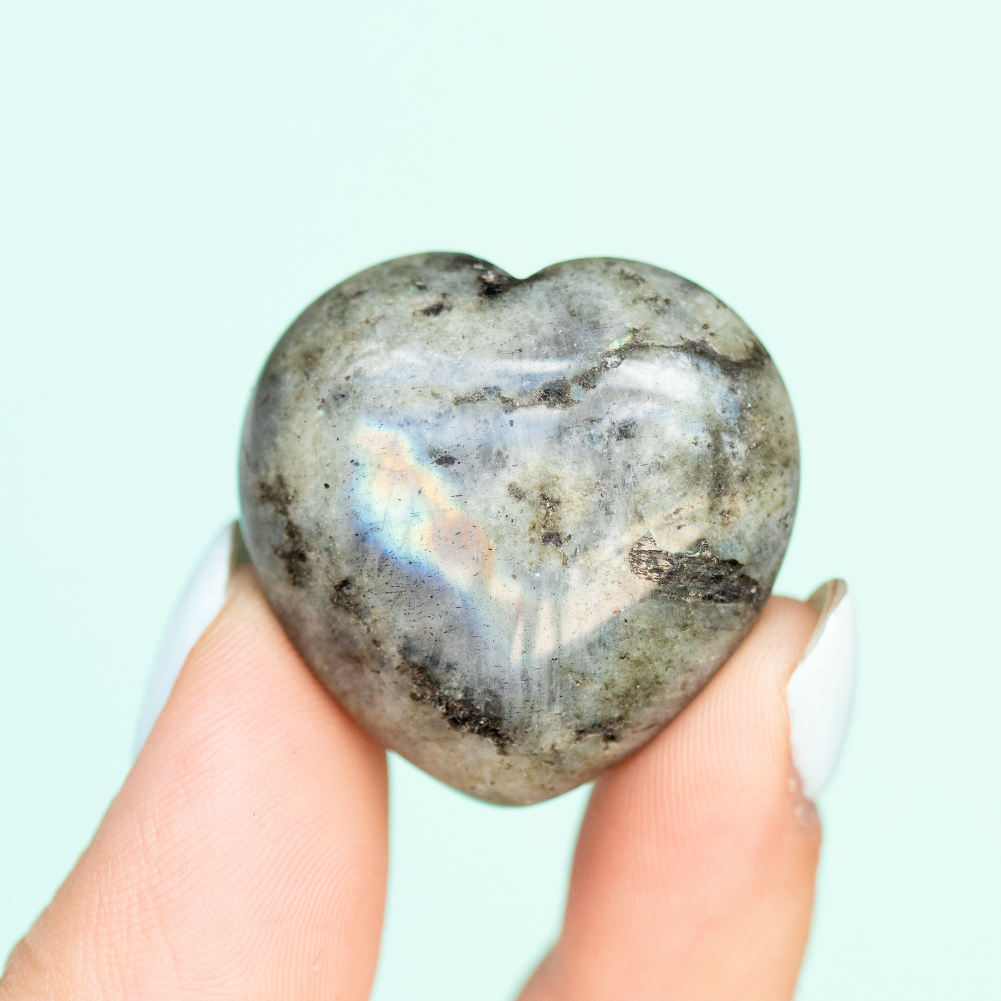Labradorite Heart