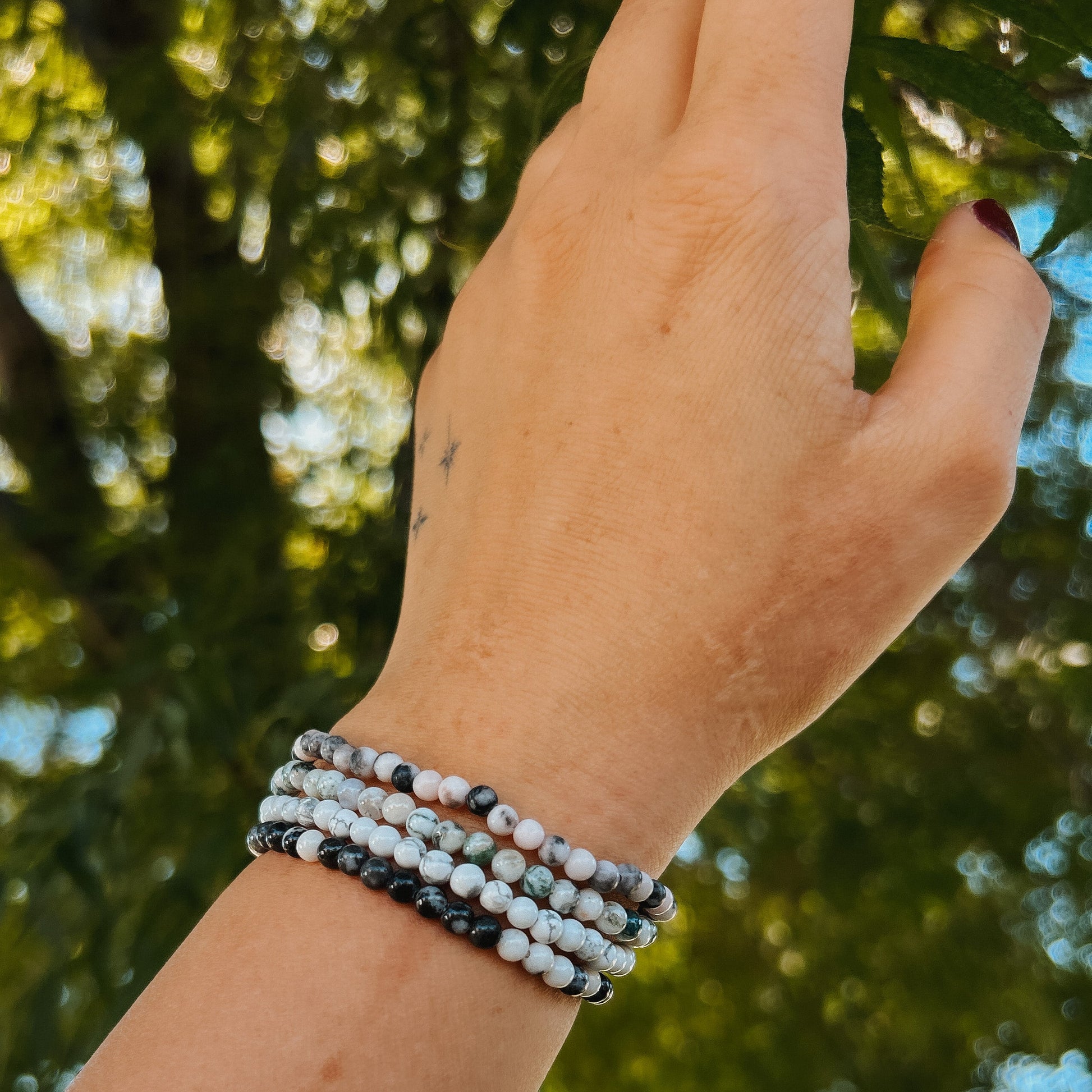 Tree Agate Gemstone Bracelet