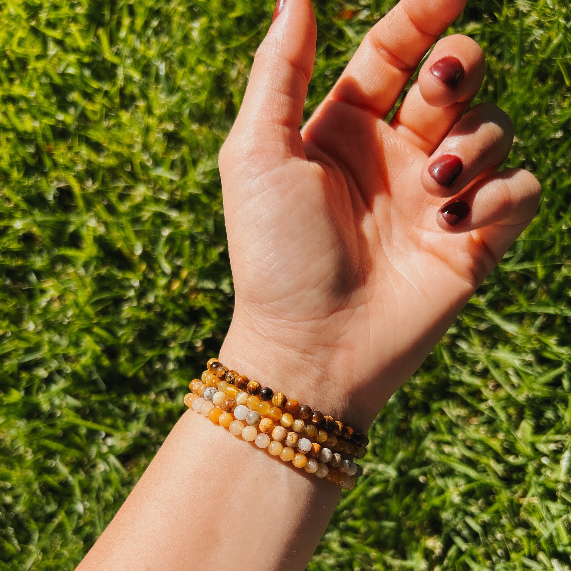 Gold Tigers Eye Gemstone Bracelet