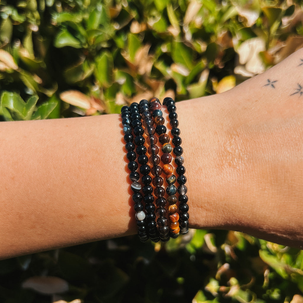 Black Agate Gemstone Bracelet