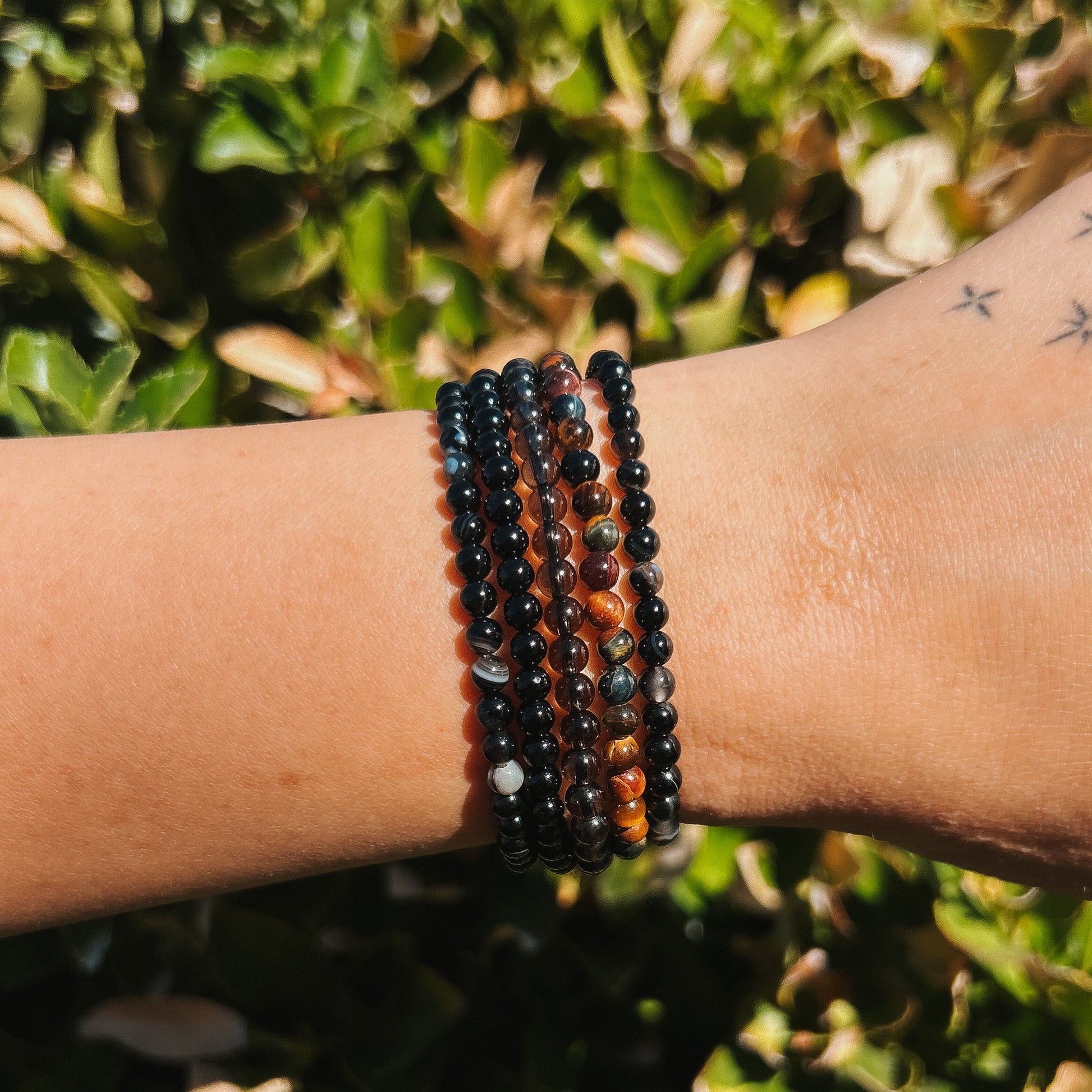 Black Agate Gemstone Bracelet