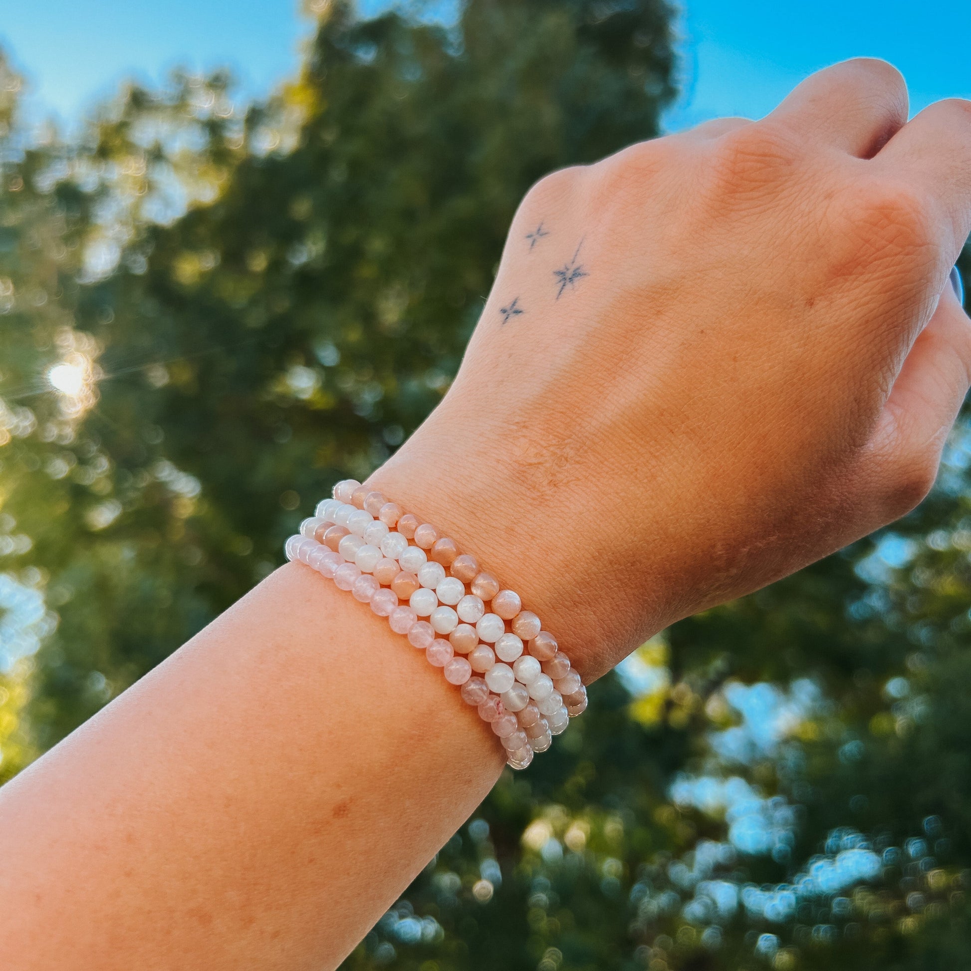 Mixed Moonstone Gemstone Bracelet