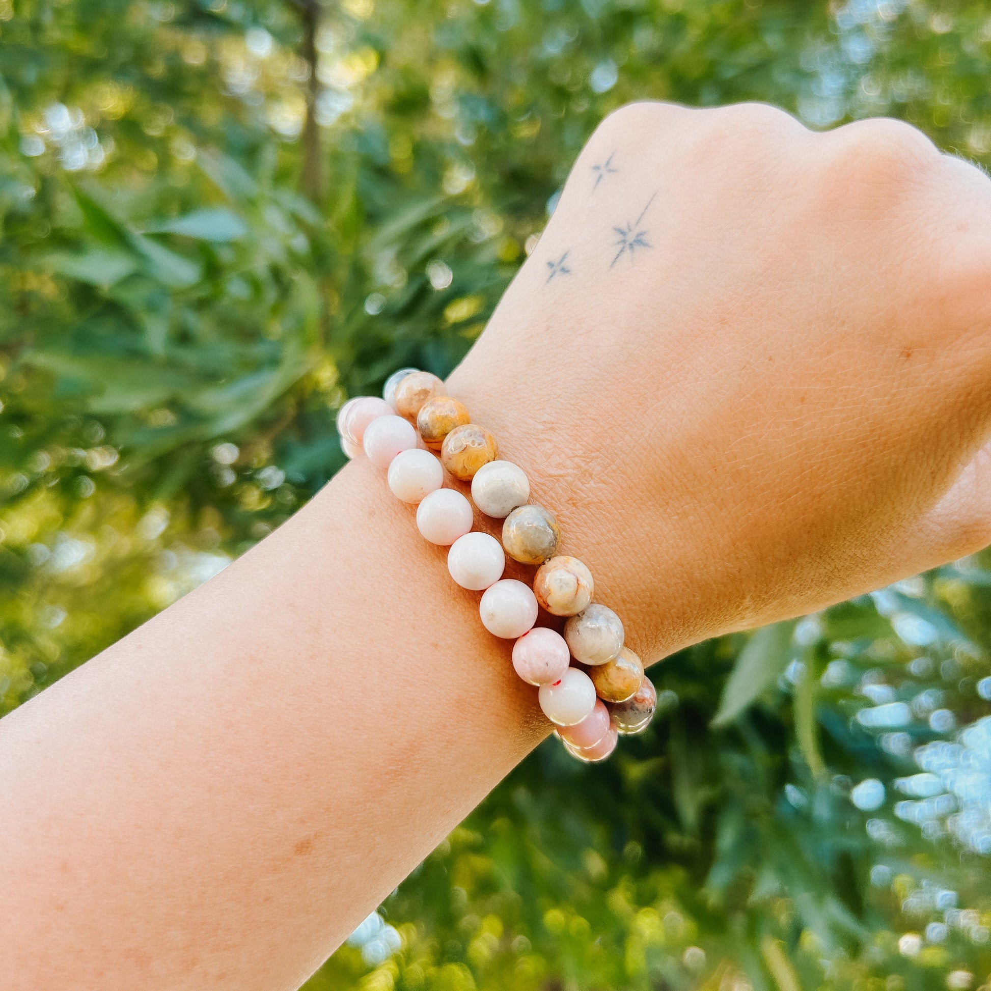 Pink Opal 8mm Gemstone Bracelet