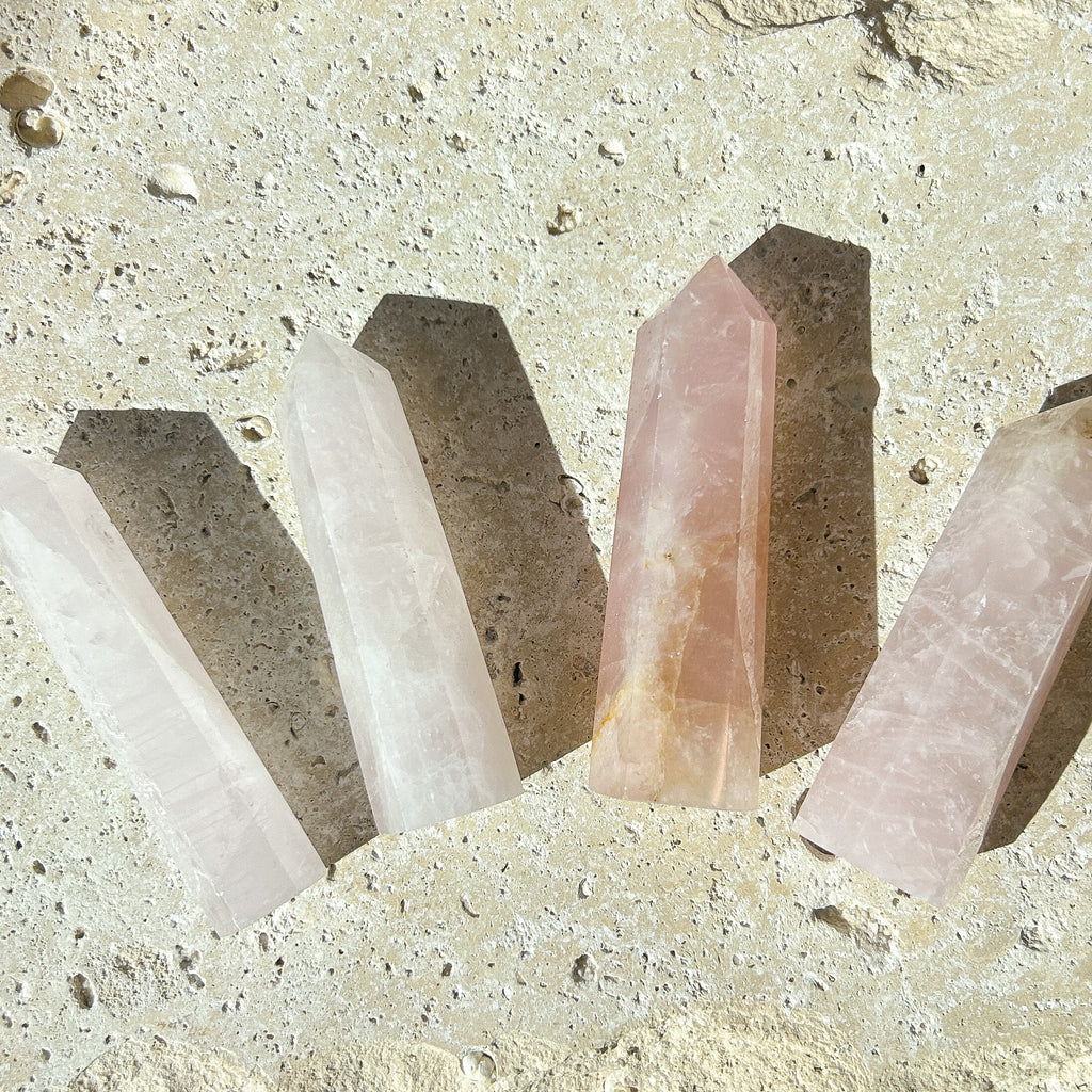 Natural Rose Quartz Tower