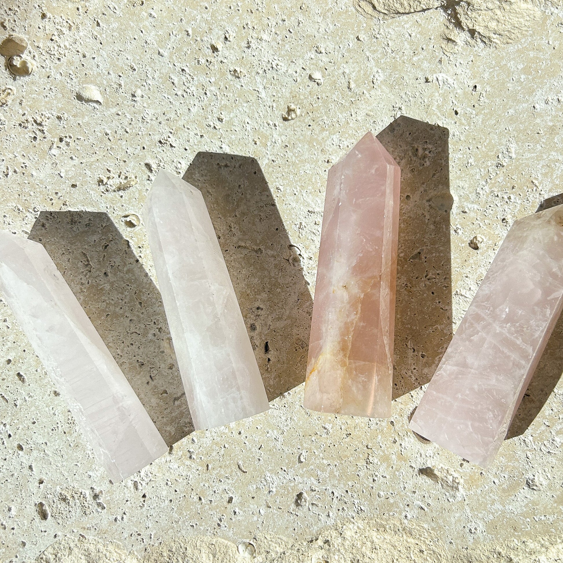 Natural Rose Quartz Tower