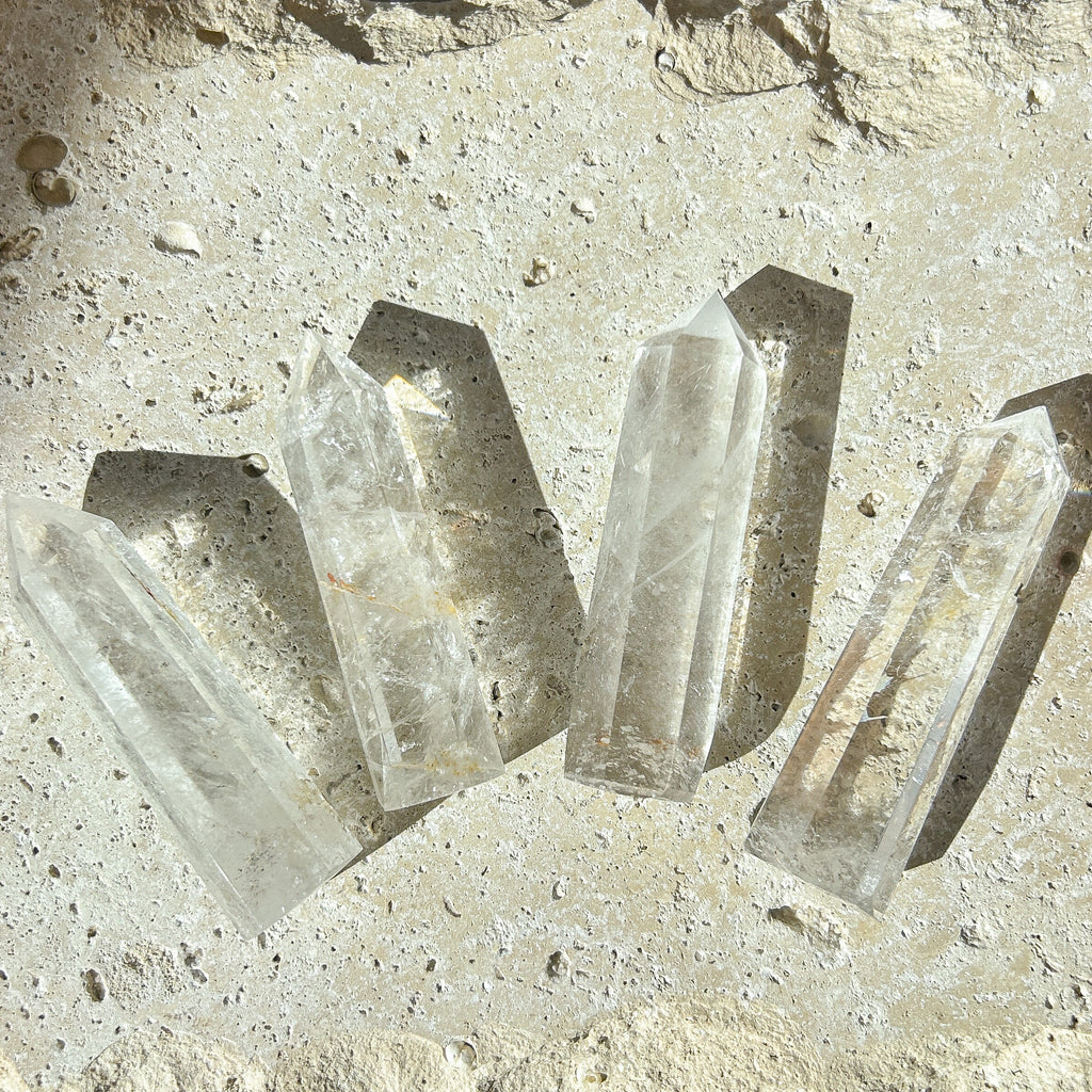Natural Clear Quartz Crystal Tower
