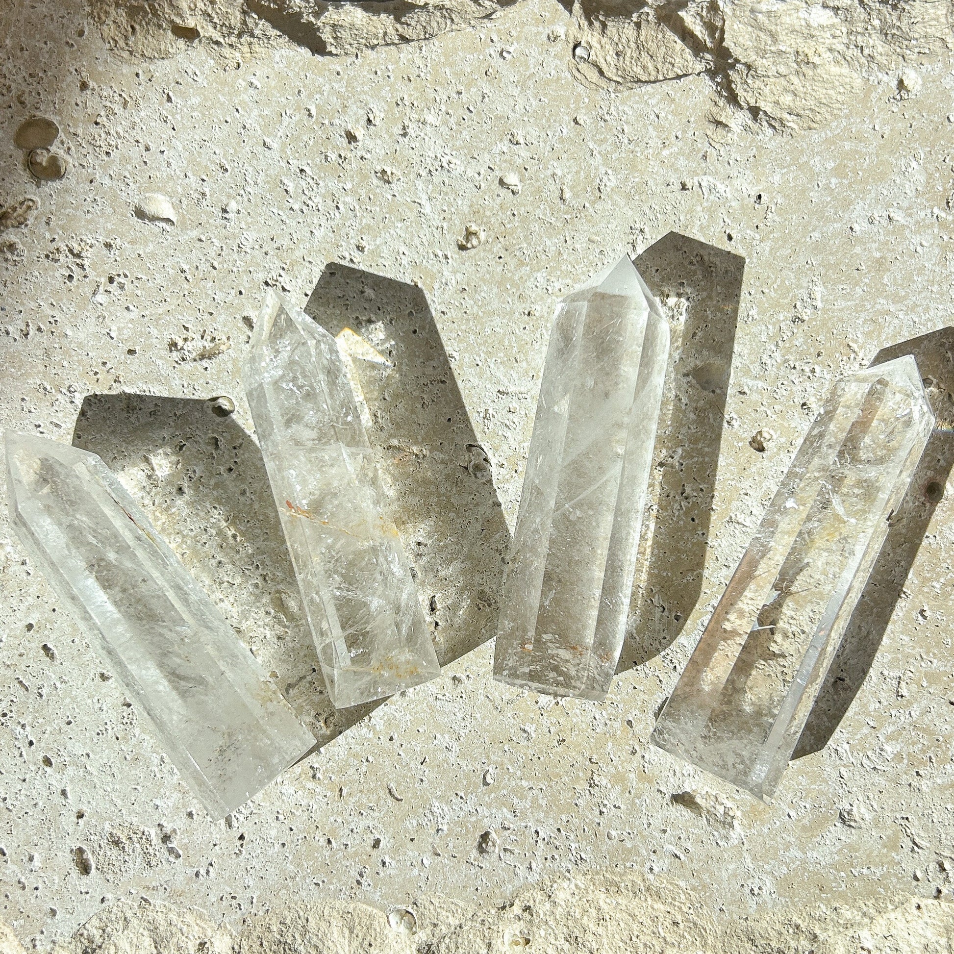 Natural Clear Quartz Crystal Tower