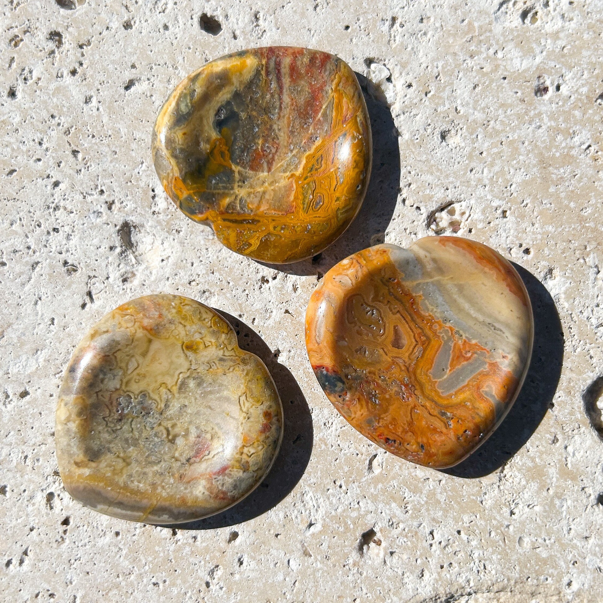Crazy Agate Heart Shaped Worry Stone
