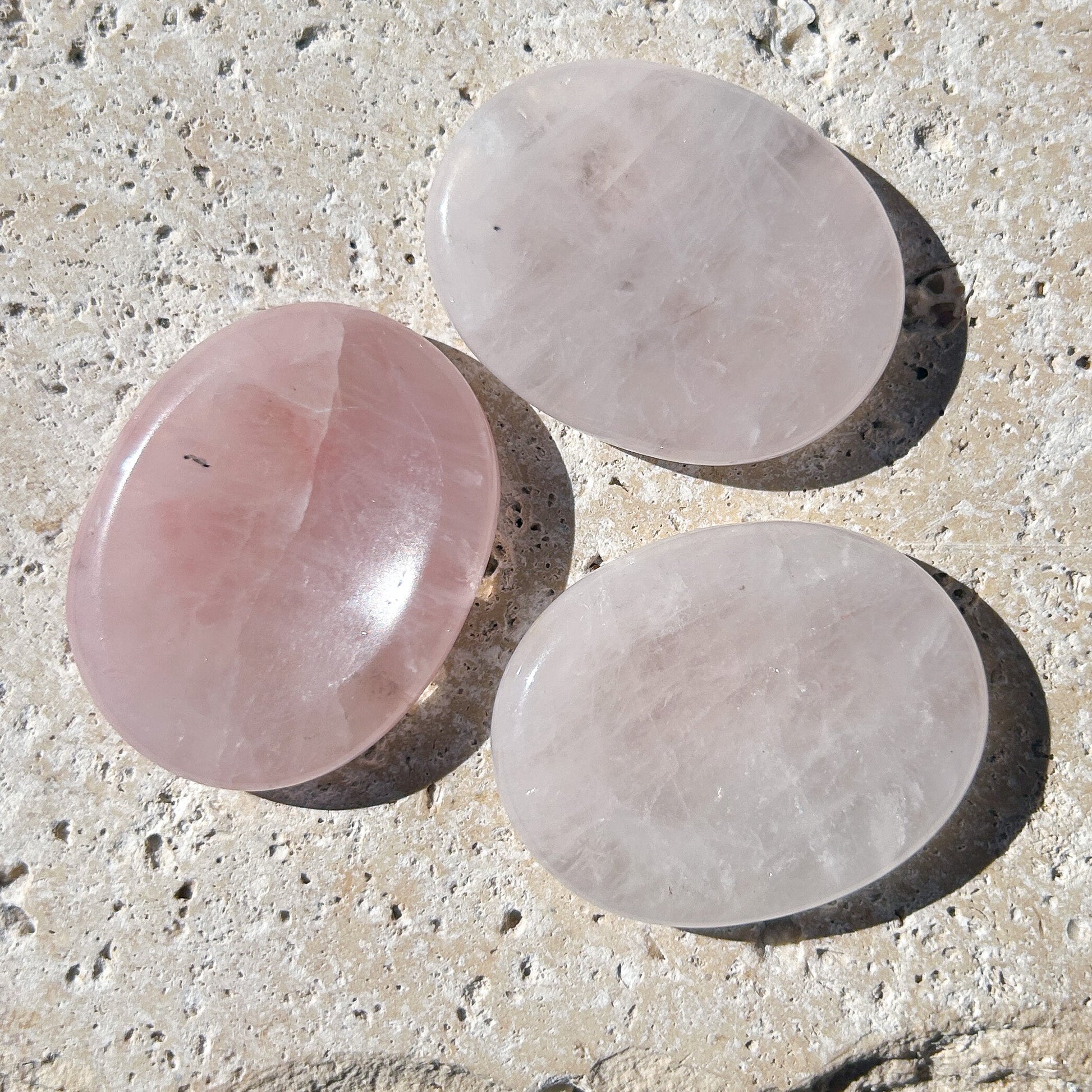 Natural Rose Quartz Worry Stones