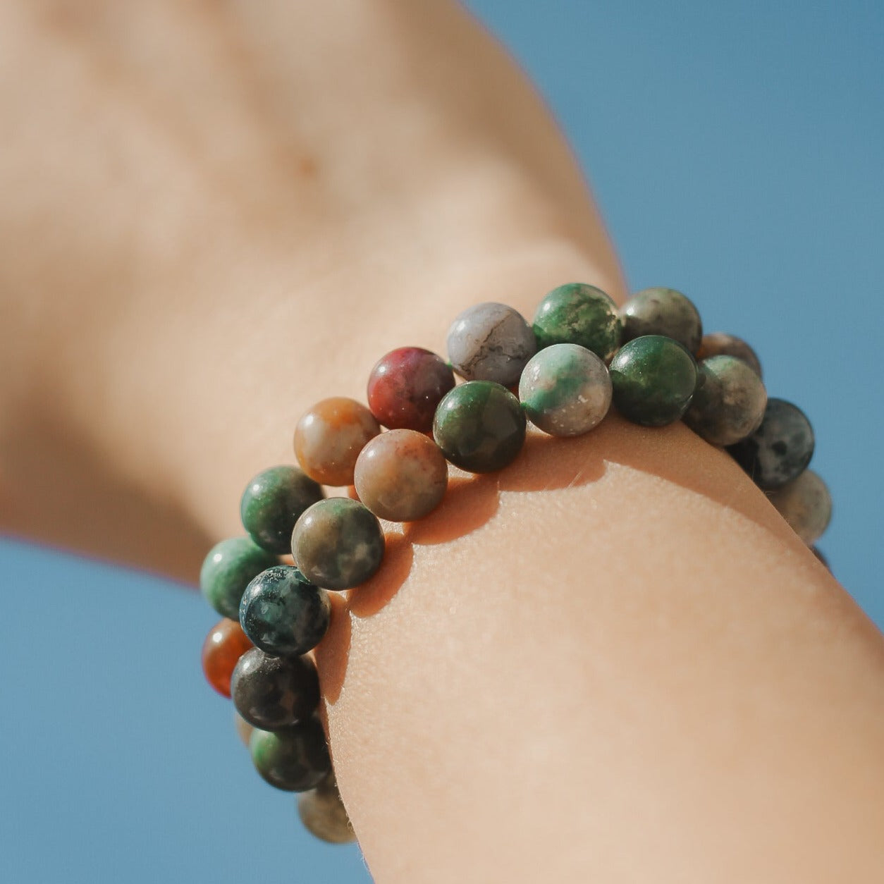 Indian Agate 8mm Gemstone Bracelet