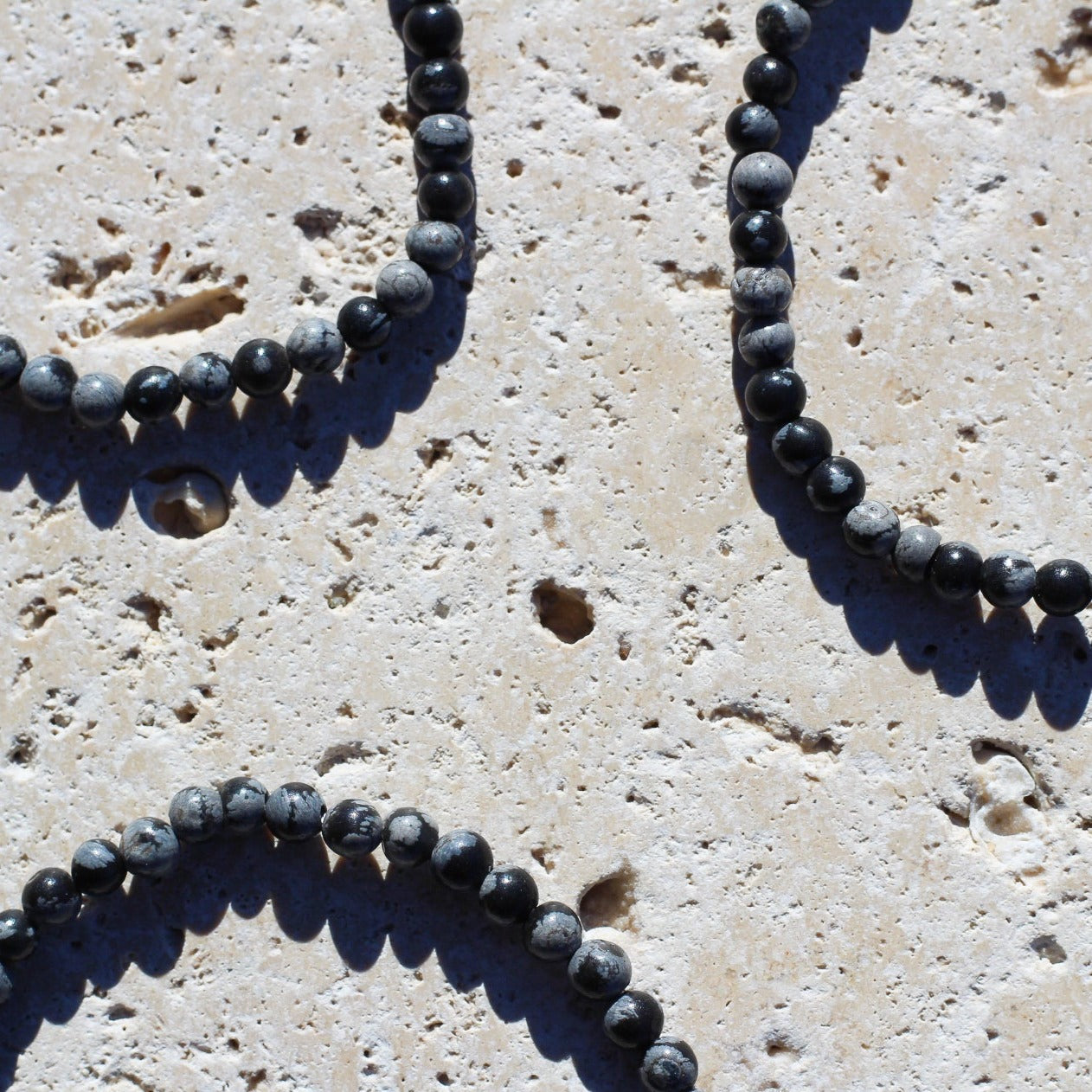 Snowflake Obsidian Gemstone Bracelet