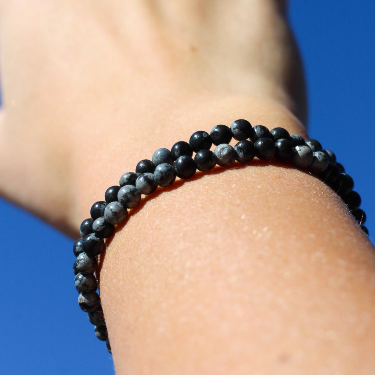 Snowflake Obsidian Gemstone Bracelet