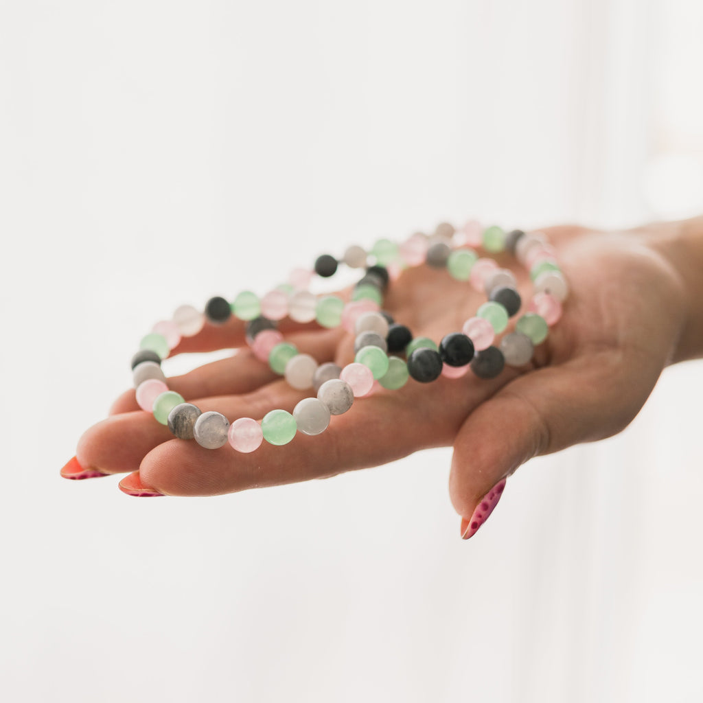 8MM Chunky Gemstone Bracelets - Set Intentions Collection
