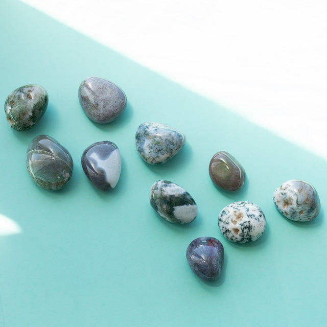 Moss Agate Tumble